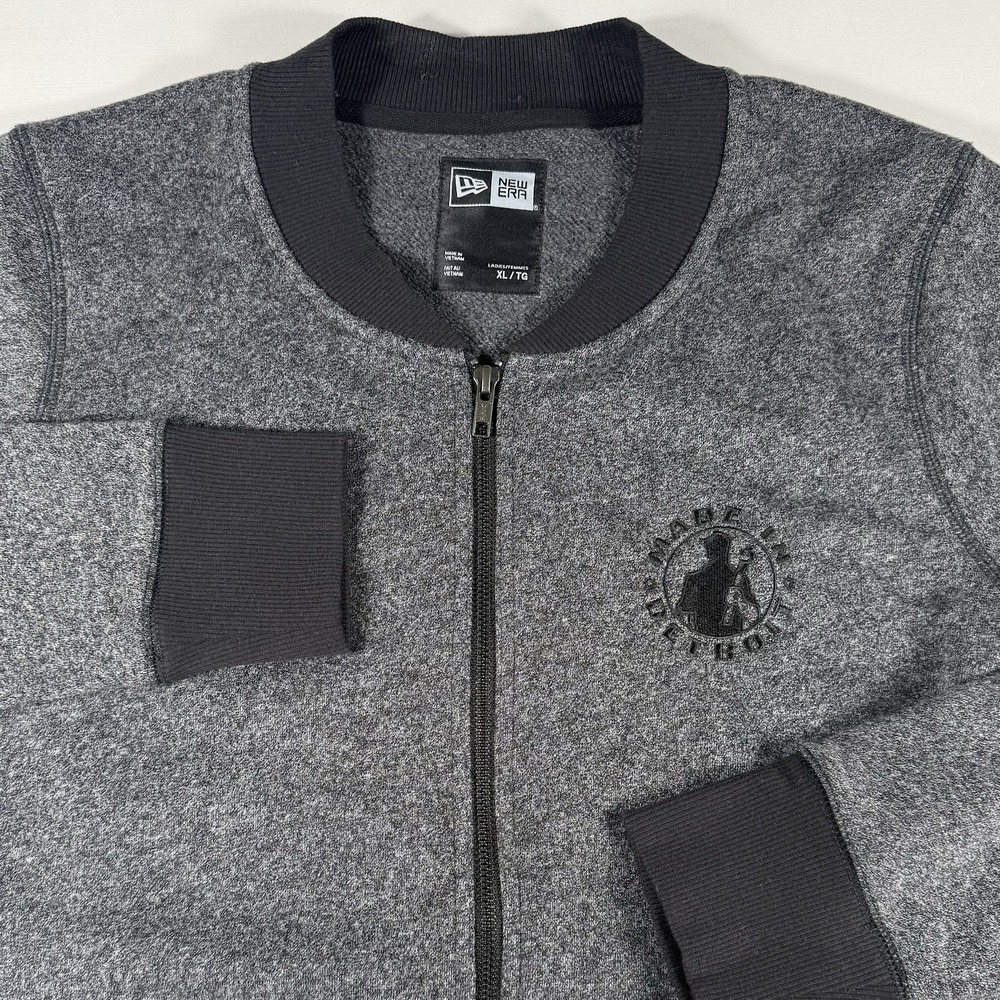 New Era Full-Zip Jacket Womens Size‎ XL Fitted Detroit GTS Coat Dark Gray
